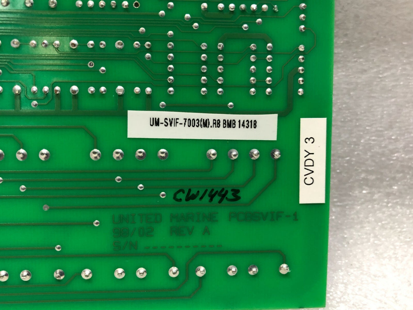 MCCANN HM-SVIF-7003M SUPERVISION/STAND BY INTERFACE BOARD UNITED MARINE PCBSVIF-
