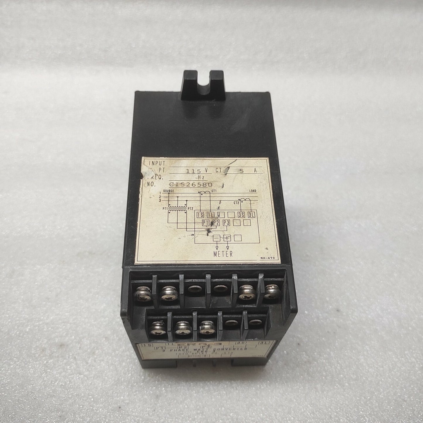 TOYO KEIKI ERG-3 3-PH WATT CONVERTER 115V 5A CI526580