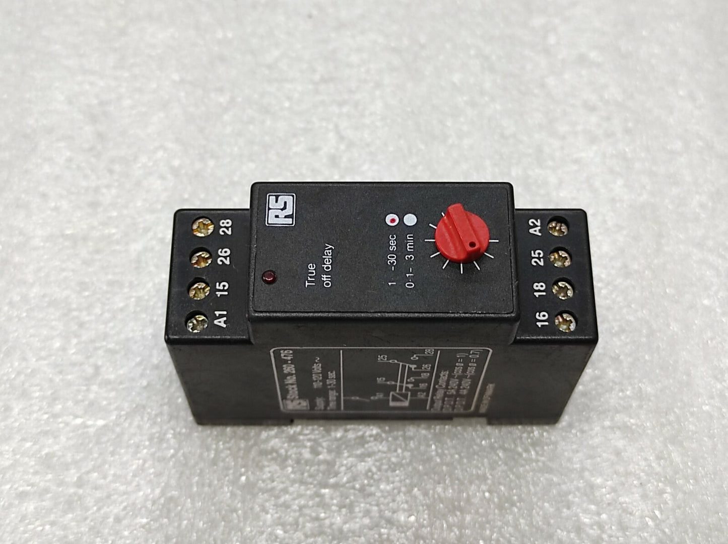 RS 260-476 TRUE OFF DELAY TIMER 110-120V 1-30 SEC
