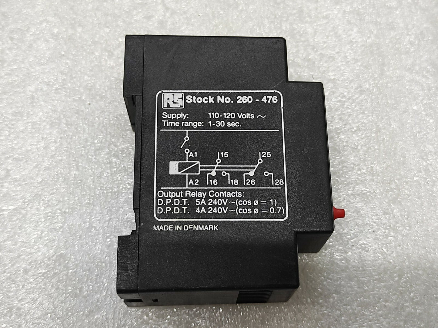 RS 260-476 TRUE OFF DELAY TIMER 110-120V 1-30 SEC