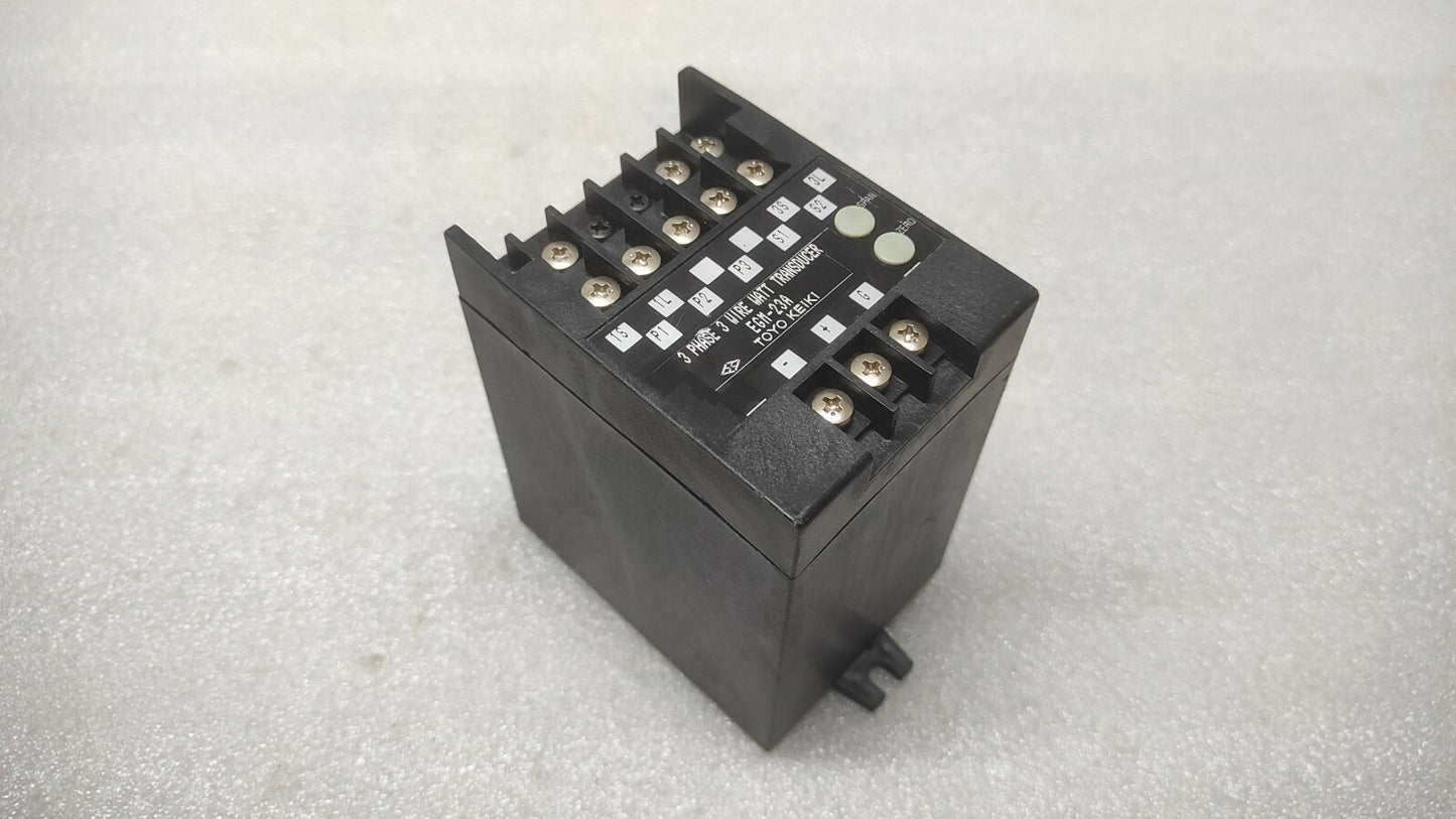 TOYO KEIKI EGM-23A 3-PH 3-WIRE WATT TRANSDUCER