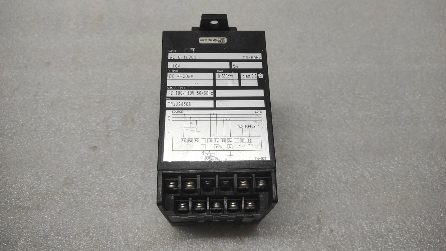 TOYO KEIKI EGM-23A 3-PH 3-WIRE WATT TRANSDUCER