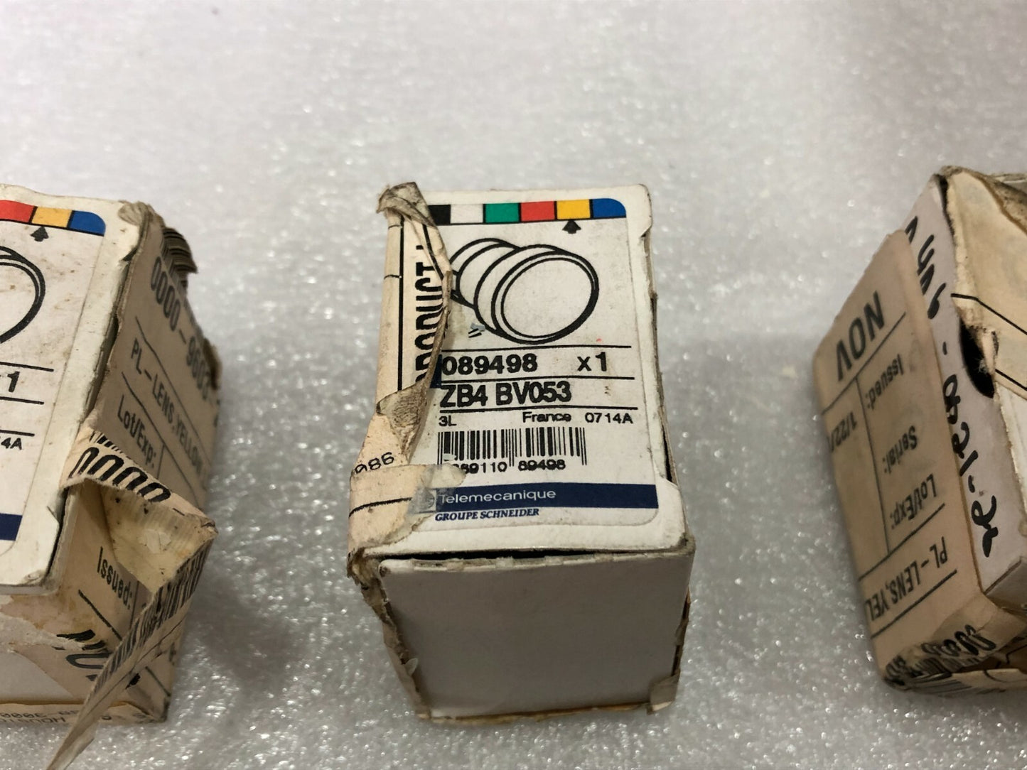 TELEMECANIQUE ZB4 BV053 PILOT LIGHT 089498 LOT OF 6 UNIT