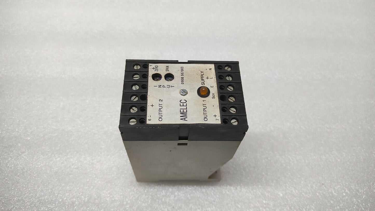 AMELEC ADM231 DUAL OUTPUT PROCESS SIGNAL TRANSMITTER 01908-567003 115VAC