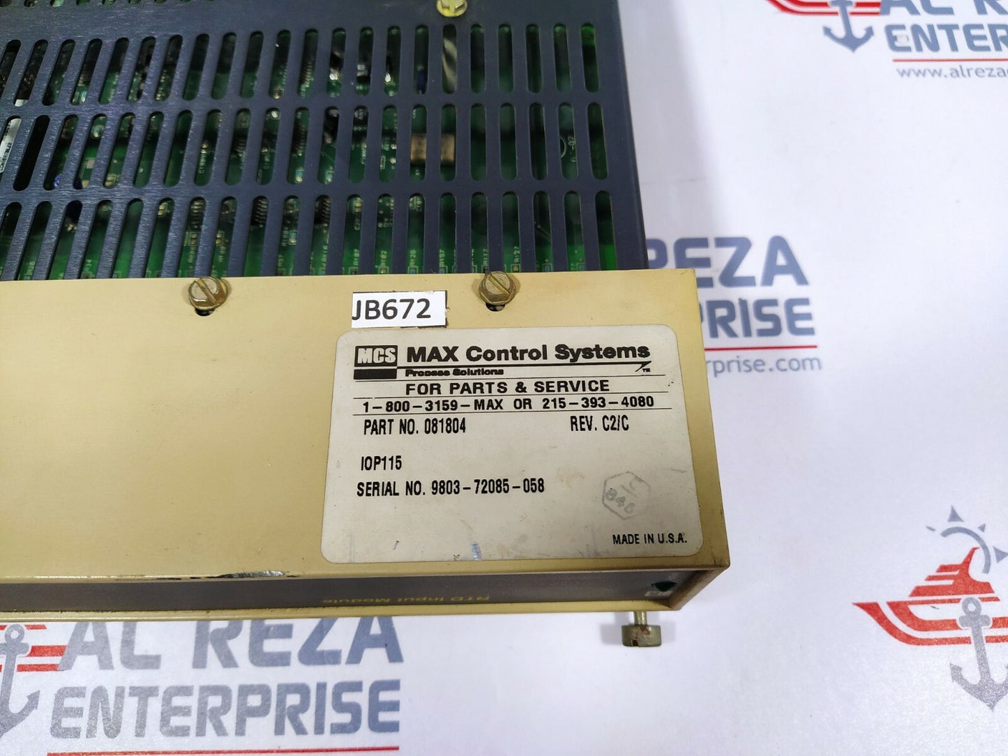Max Control System MCS 081804 Revision C2/C