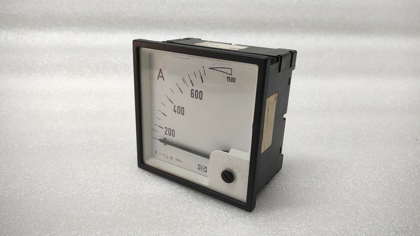 DEIF EQ96-X AMMETER 100013839/30 CT 750/5A