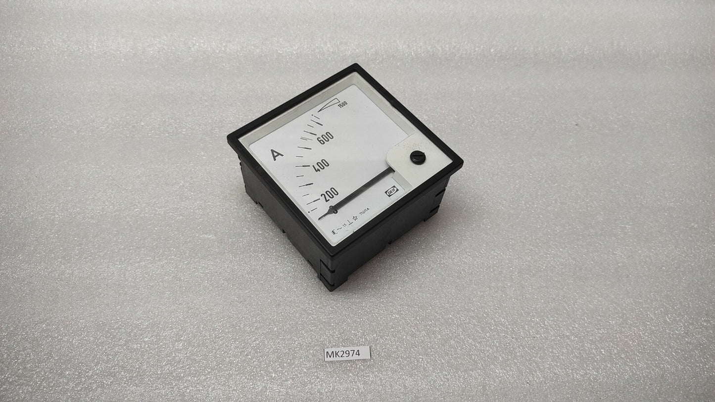 DEIF EQ96-X AMMETER 100013839/30 CT 750/5A