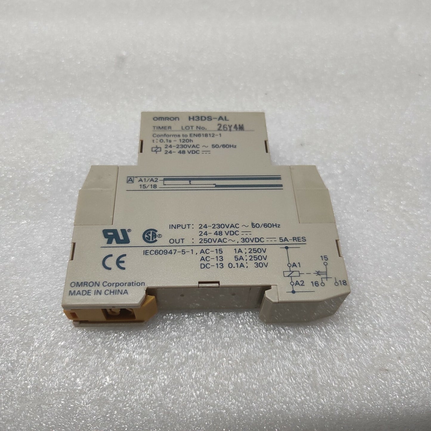 OMRON H3DS-AL SOLID STATE TIMER 0.1S-120H 24-230VAC/24-48VDC