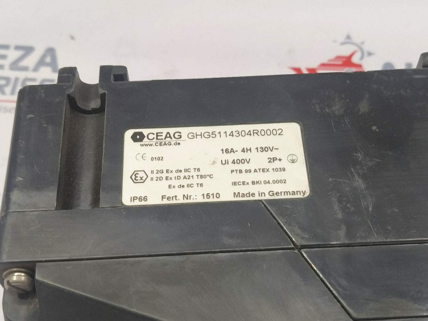 CEAG GHG5114304R0002 SURFACE MOUNT 2P+E POWER CONNECTOR SOCKET ATEX, RATED AT 16