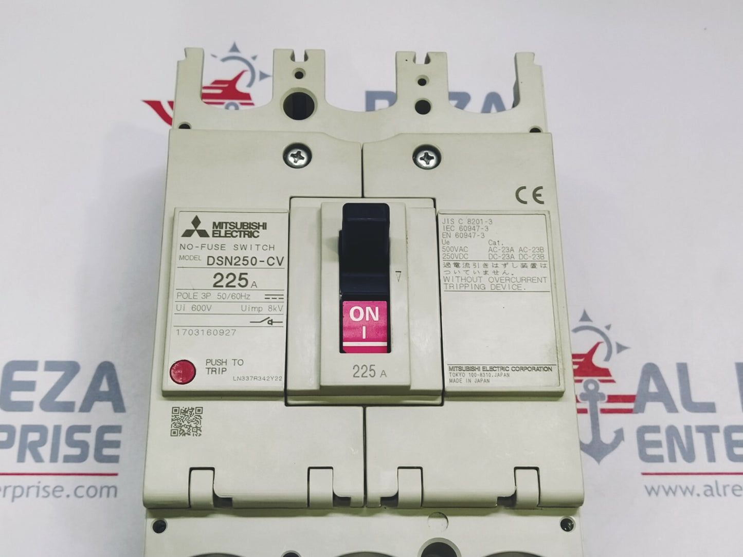 Mitsubishi DSN250-CV No-Fuse Switch 225A 600V 3P