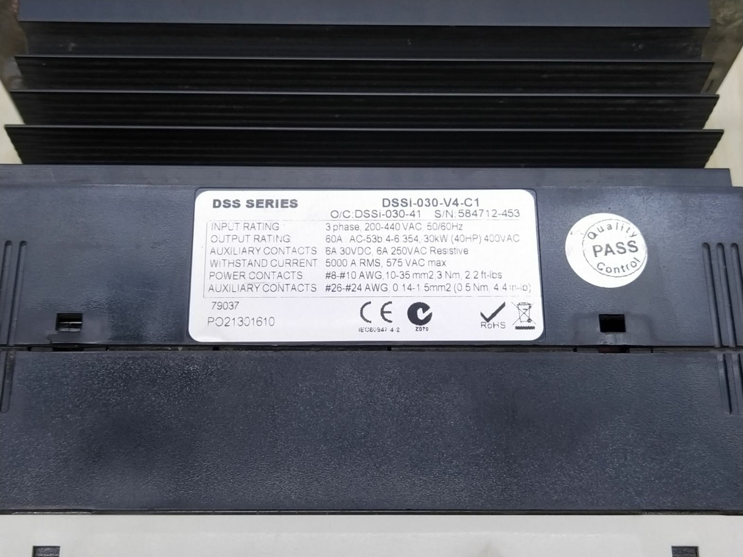 RUDOLF DSSI-030-V4-C1 DSSI SERIES 3-PHASE 220V STARTERS