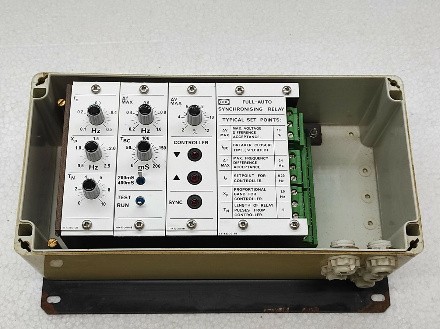 Deif Full Auto Synchronising Relay 1114320012B 1114320010B 1114320007B 111432000