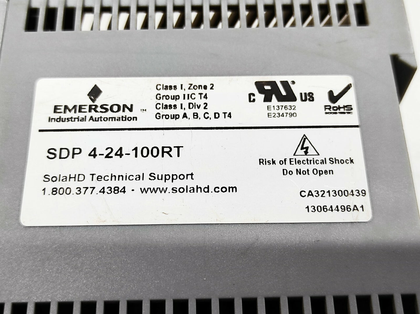 Sola SDP 4-24-100RT Power Supply Emerson SDP424100RT