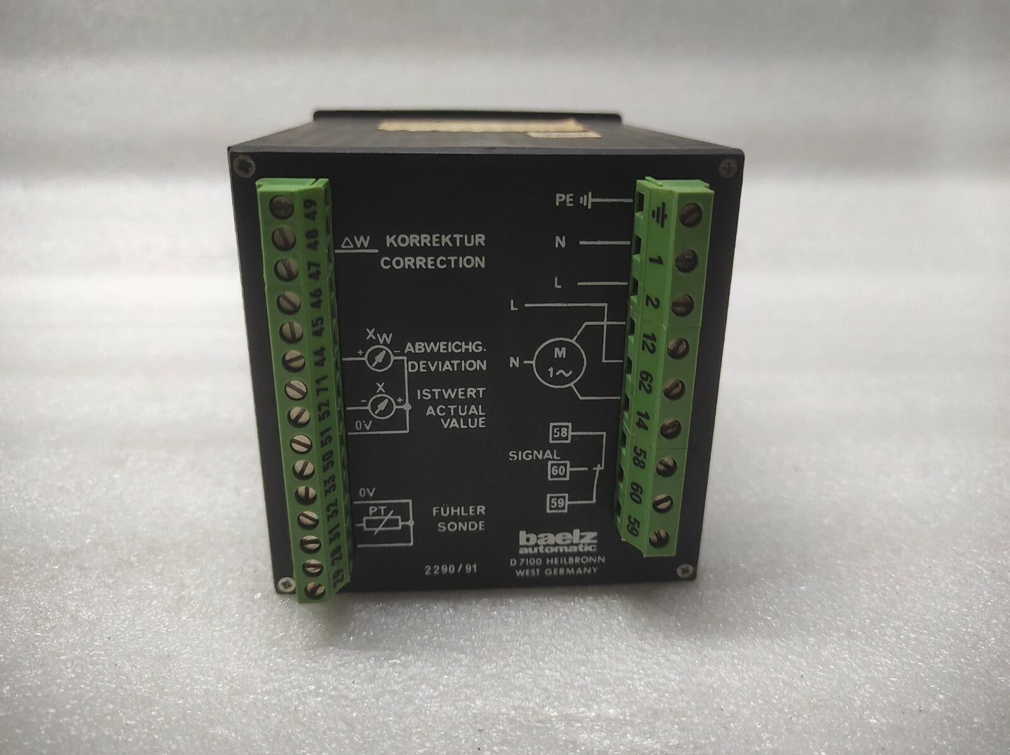 BAELZ AUTOMATIC WBS 2290 TEMPERATURE CONTROLLER 2290-A-D-2.7 230V