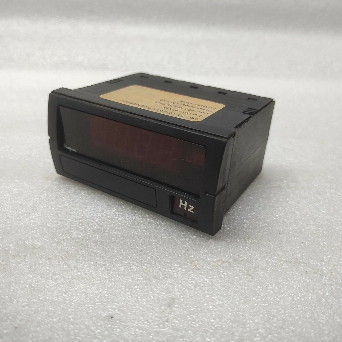 SIMPSON SKU-F351910 DIGITAL PANEL METER 4TL78 120VAC