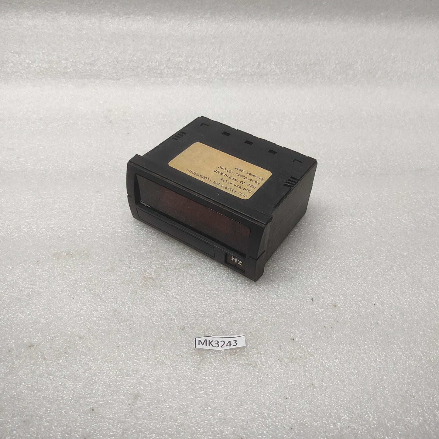 SIMPSON SKU-F351910 DIGITAL PANEL METER 4TL78 120VAC