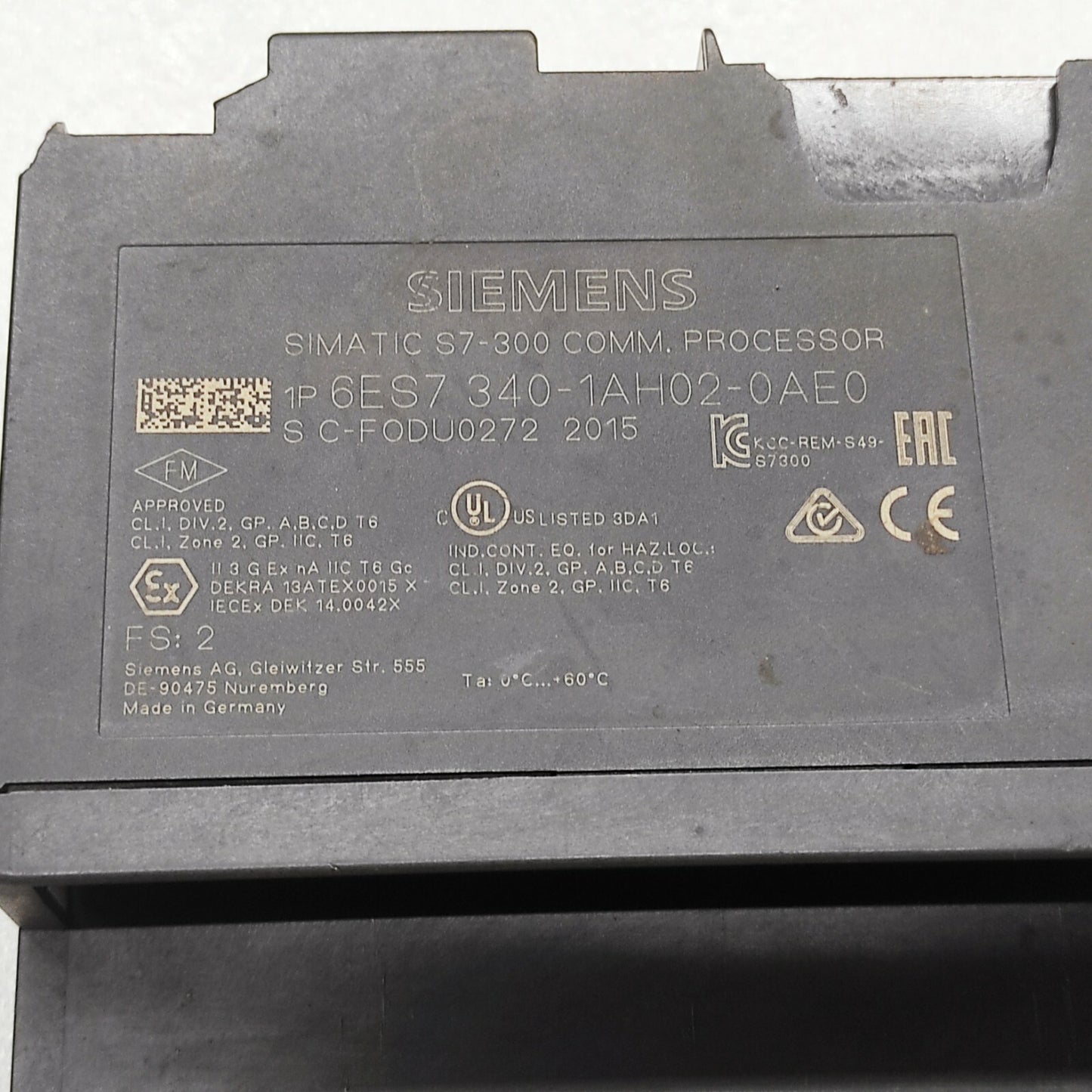 SIEMENS ST-300 6ES7 340-1AH02-0AE0 COMMUNICATION PROCESSOR
