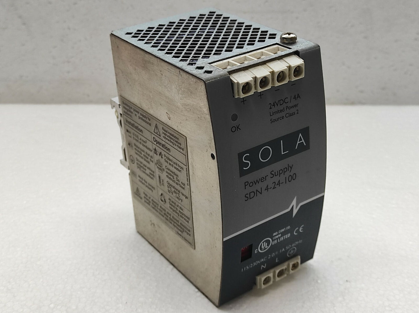 Sola SDN 4-24-100 Power Supply 24V DC 4A