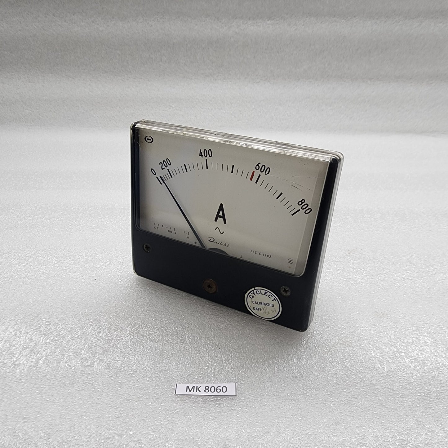 DAIICHI LSK-12 AMMETER 0-800A CT RATIO 800/5A
