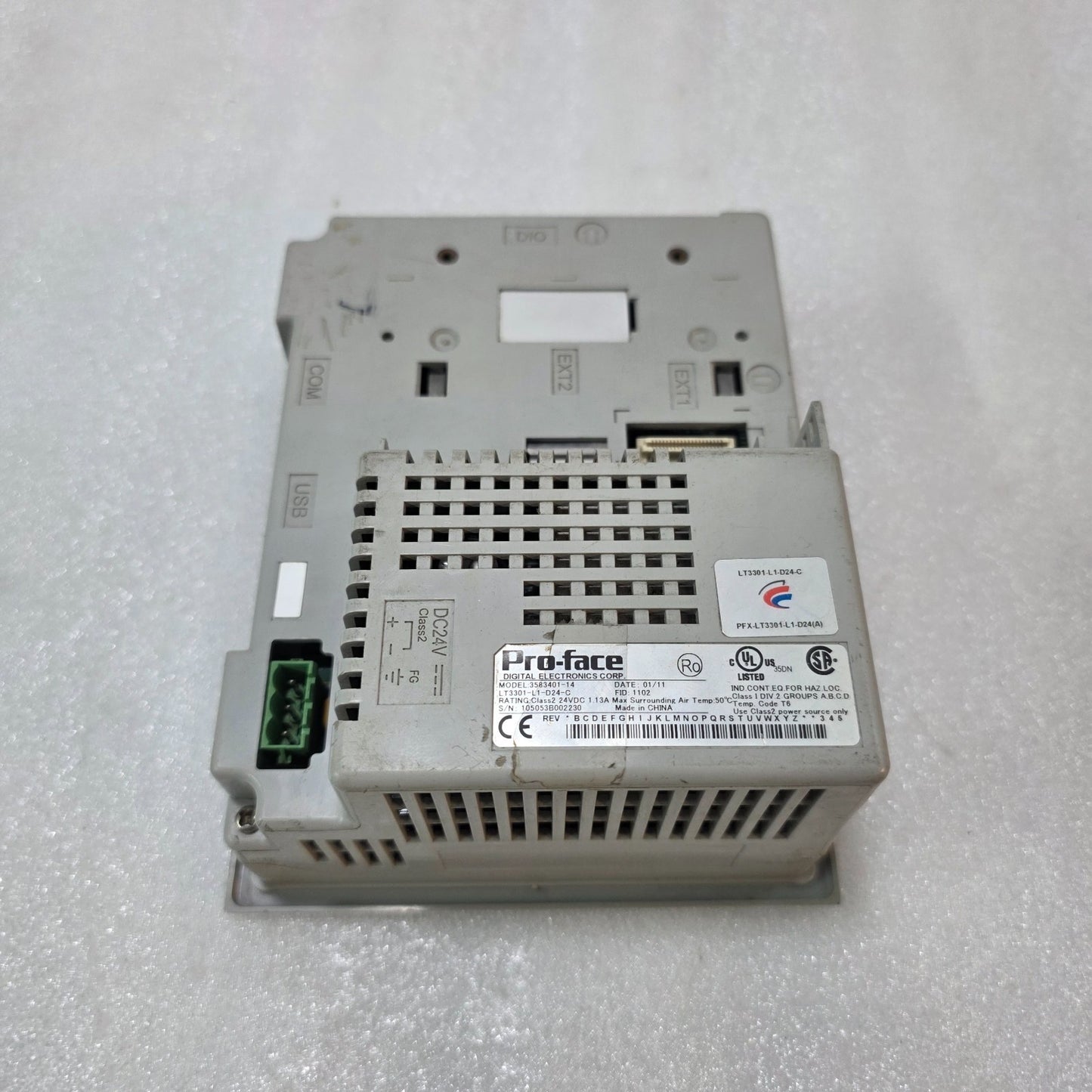 PRO-FACE LT3301-L1-D24-C TOUCH PANEL HMI, 24VDC OPERATOR INTERFACE 3583401-14