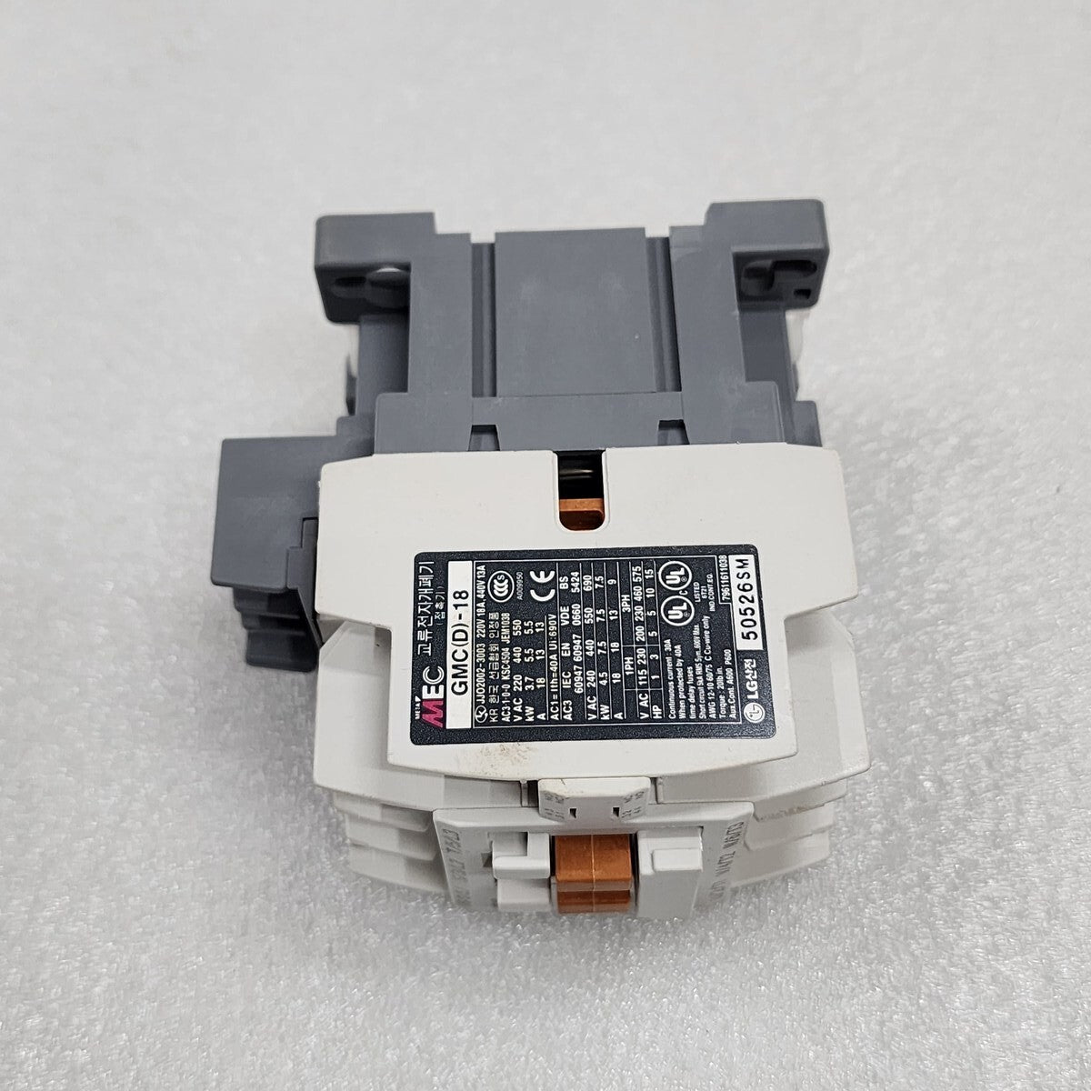 LG ELECTRIC GMC-18 MAGNETIC CONTACTOR 18A COIL VOLTAGE 100-110V AC GMC(D)-18