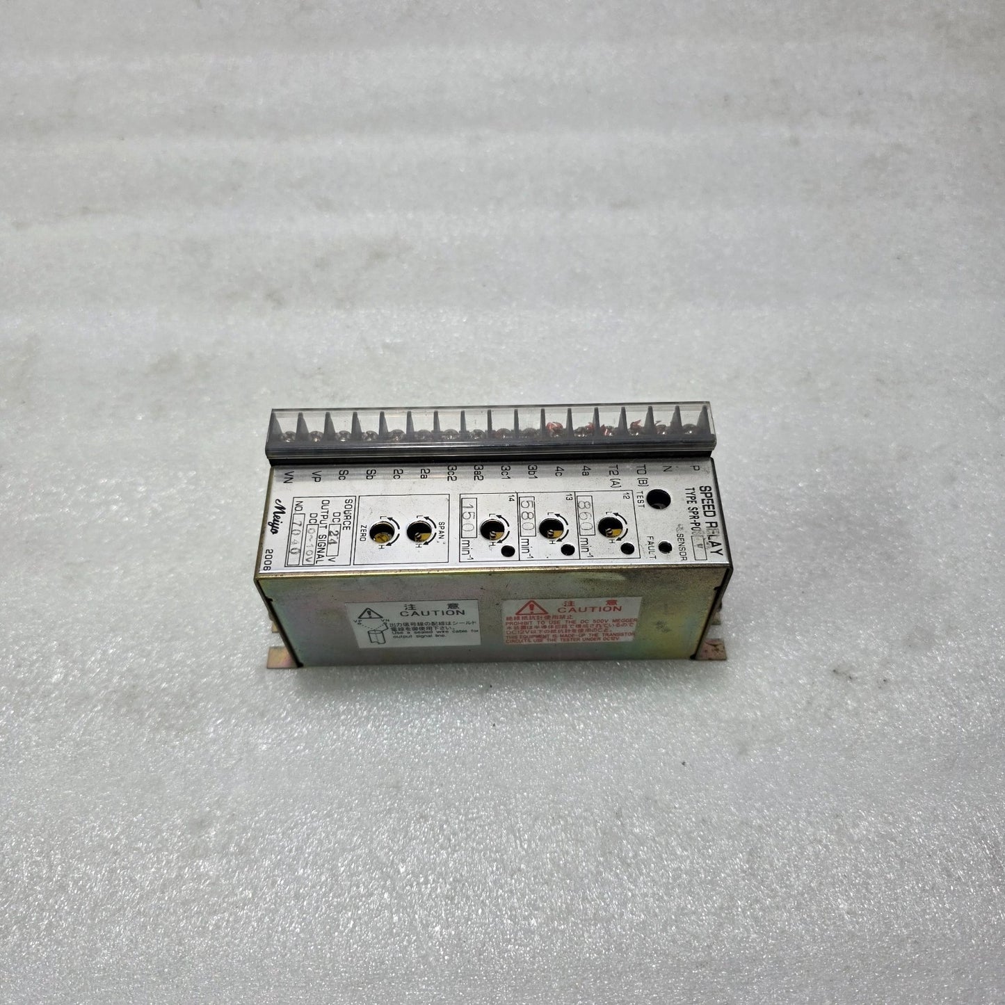 MEIYO SPR-P06-V SPEED RELAY | 860 / 580 / 150 MIN⁻¹ | 24V DC INPUT | 0–10V