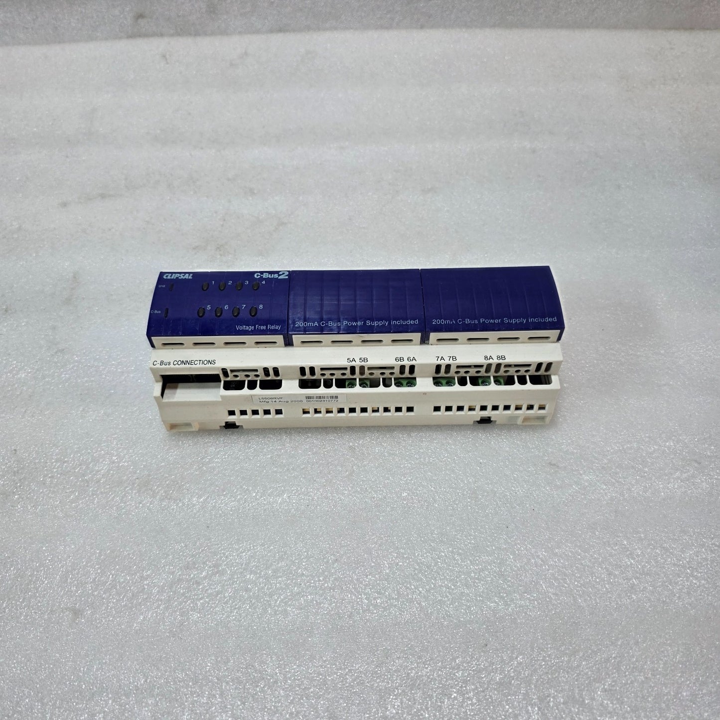 CLIPSAL C-BUS 2 L5508RVF 8 CHANNEL VOLTAGE FREE RELAY | 240V AC 10A