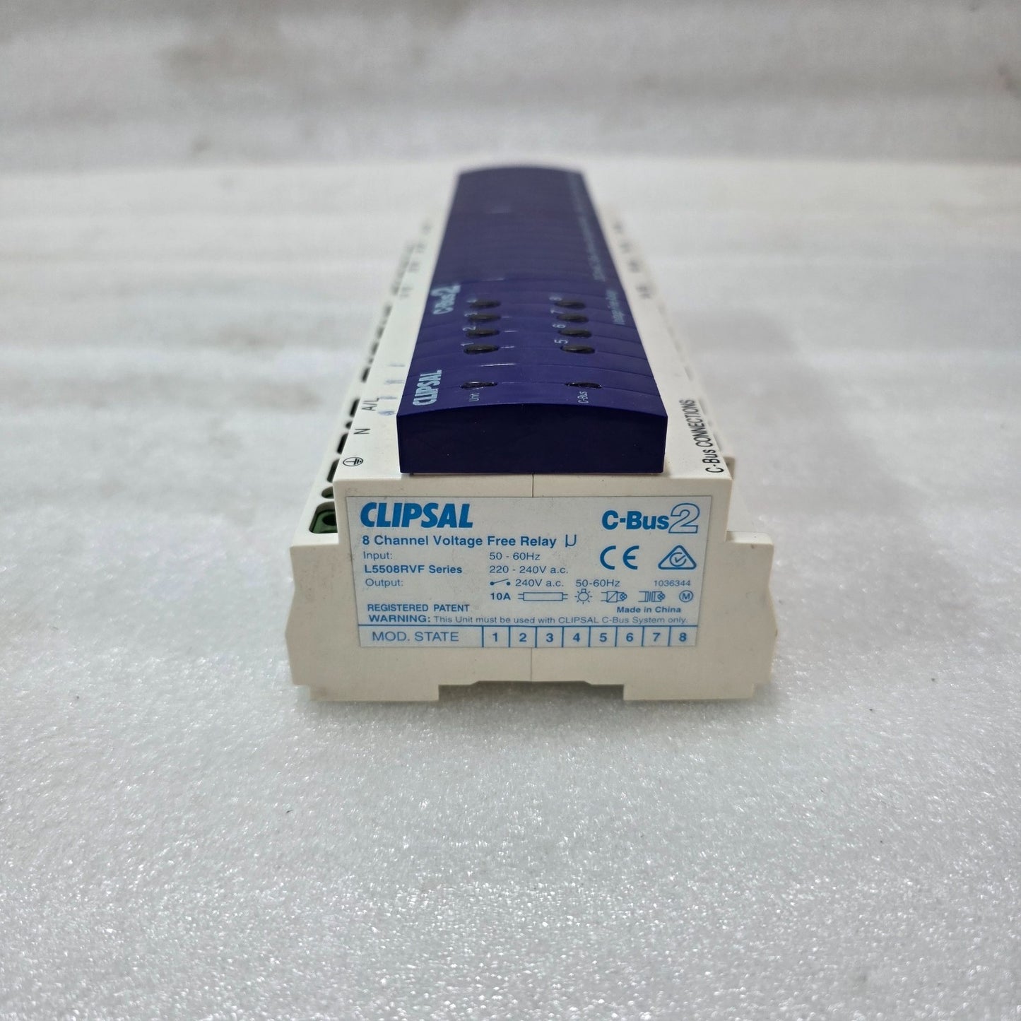CLIPSAL C-BUS 2 L5508RVF 8 CHANNEL VOLTAGE FREE RELAY | 240V AC 10A