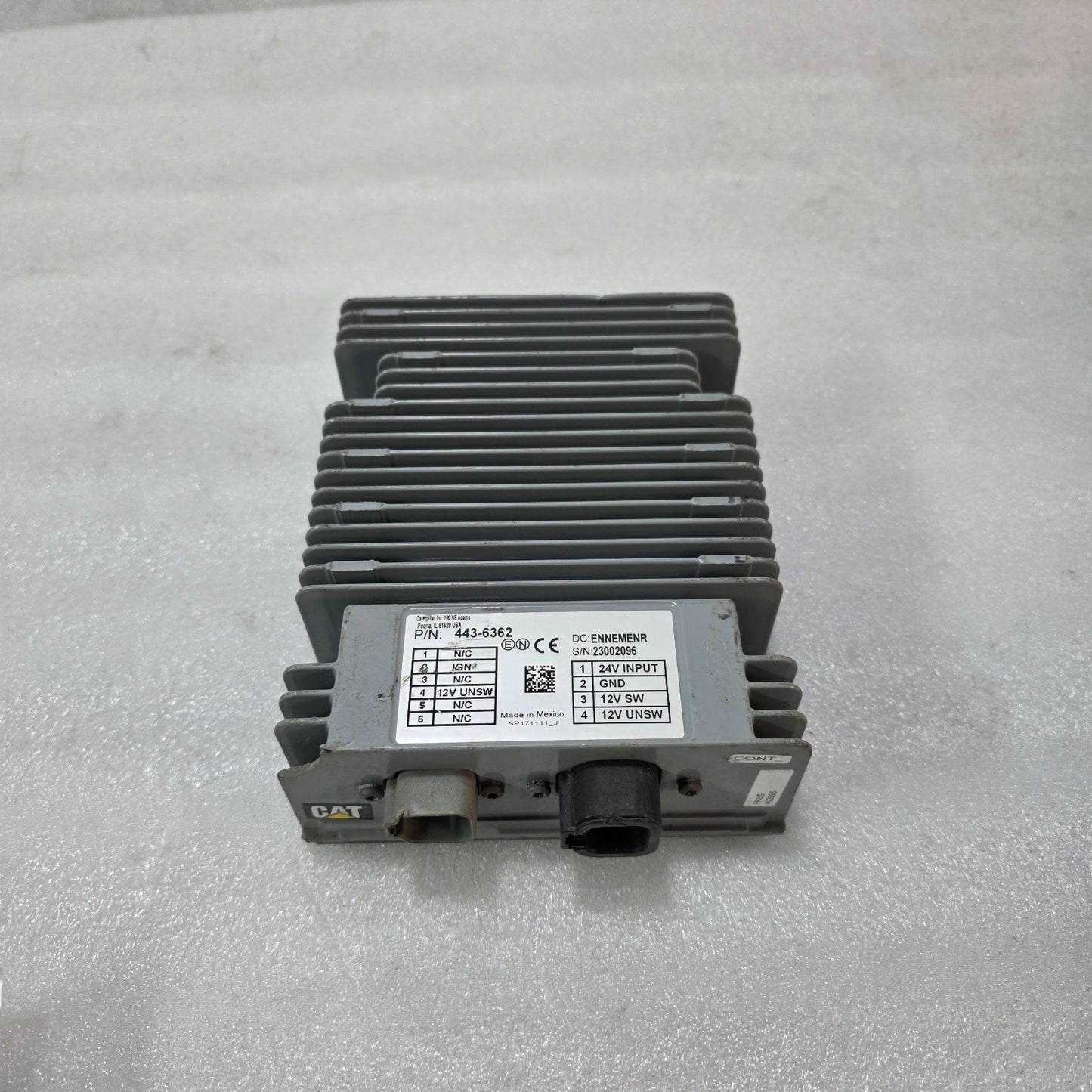 CATERPILLAR 443-6362 DC-DC CONVERTER MODULE | 24V TO 12V POWER SUPPLY | CAT EQUI