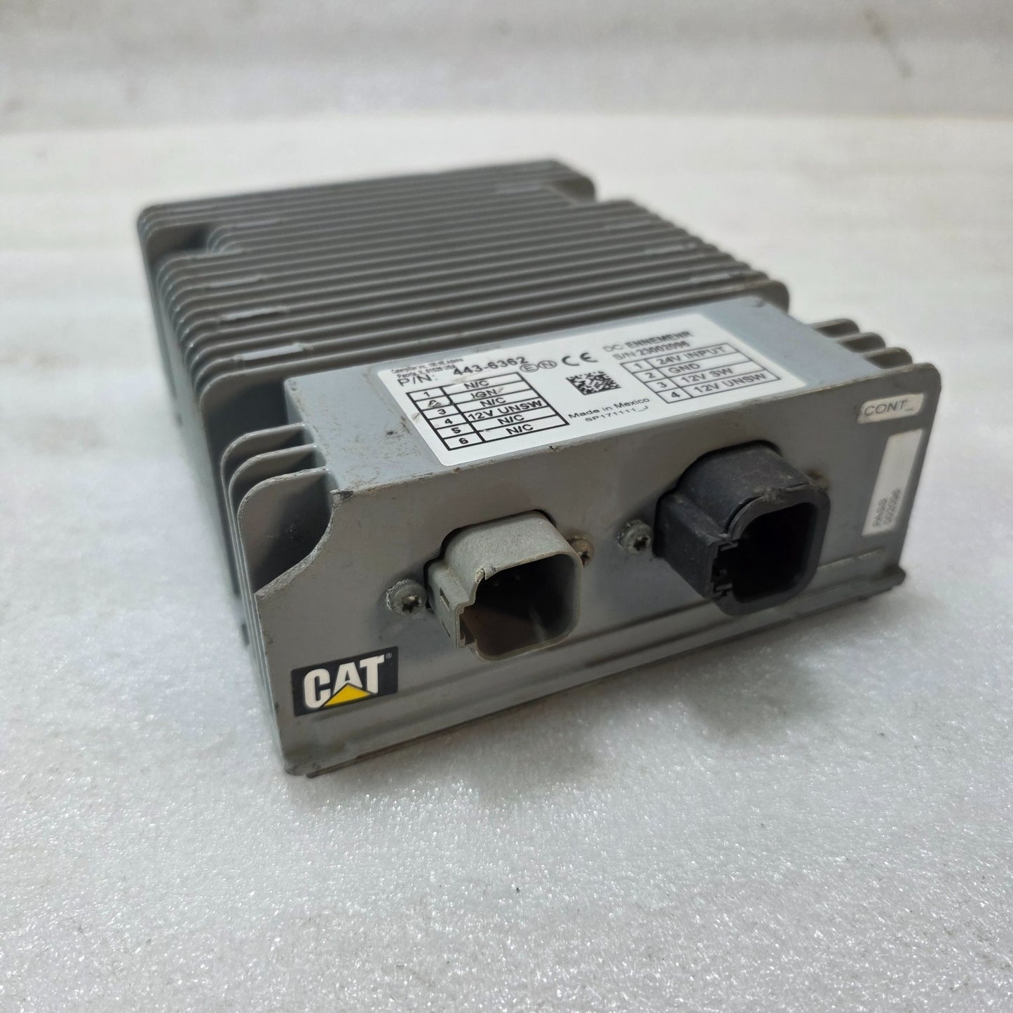 CATERPILLAR 443-6362 DC-DC CONVERTER MODULE | 24V TO 12V POWER SUPPLY | CAT EQUI