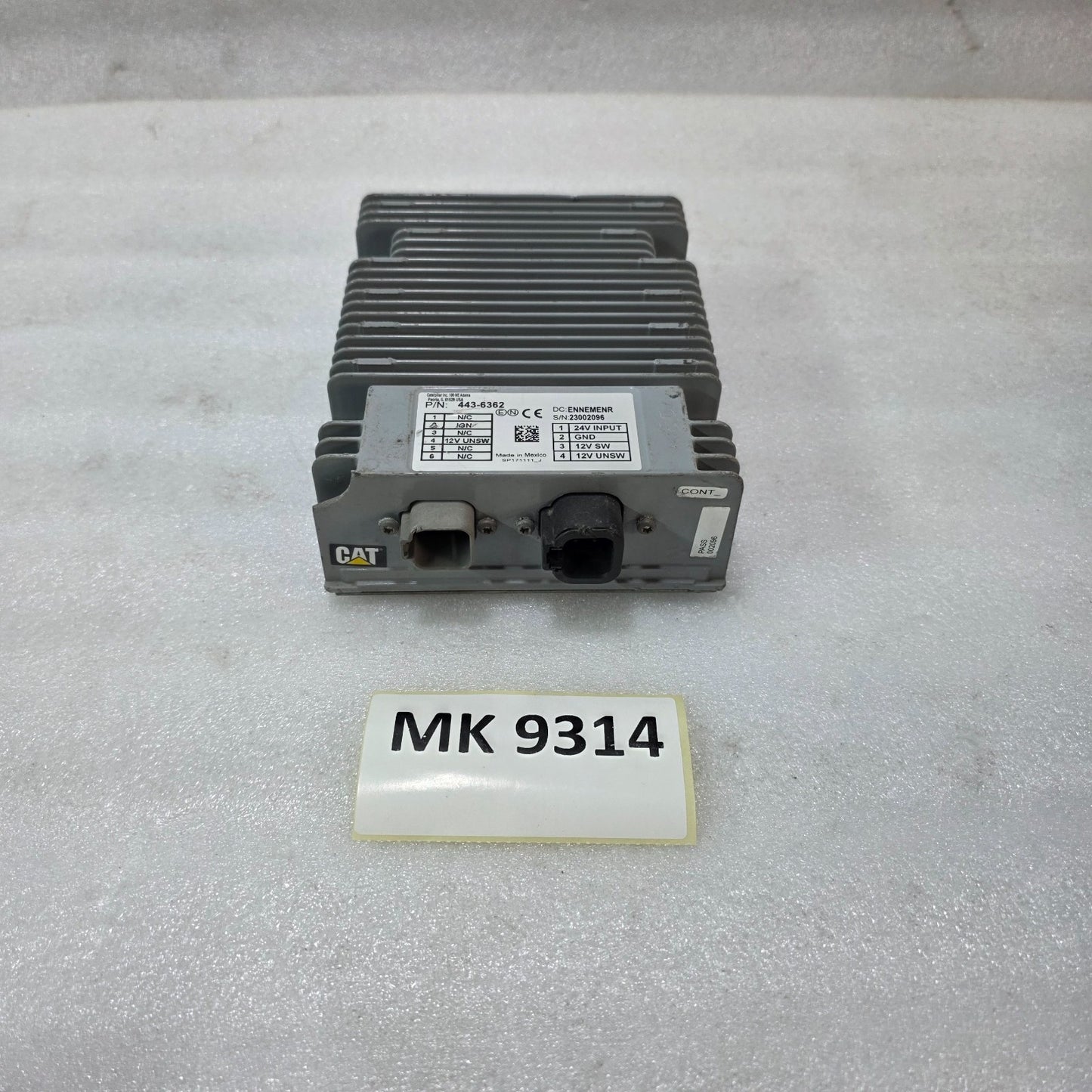 CATERPILLAR 443-6362 DC-DC CONVERTER MODULE | 24V TO 12V POWER SUPPLY | CAT EQUI