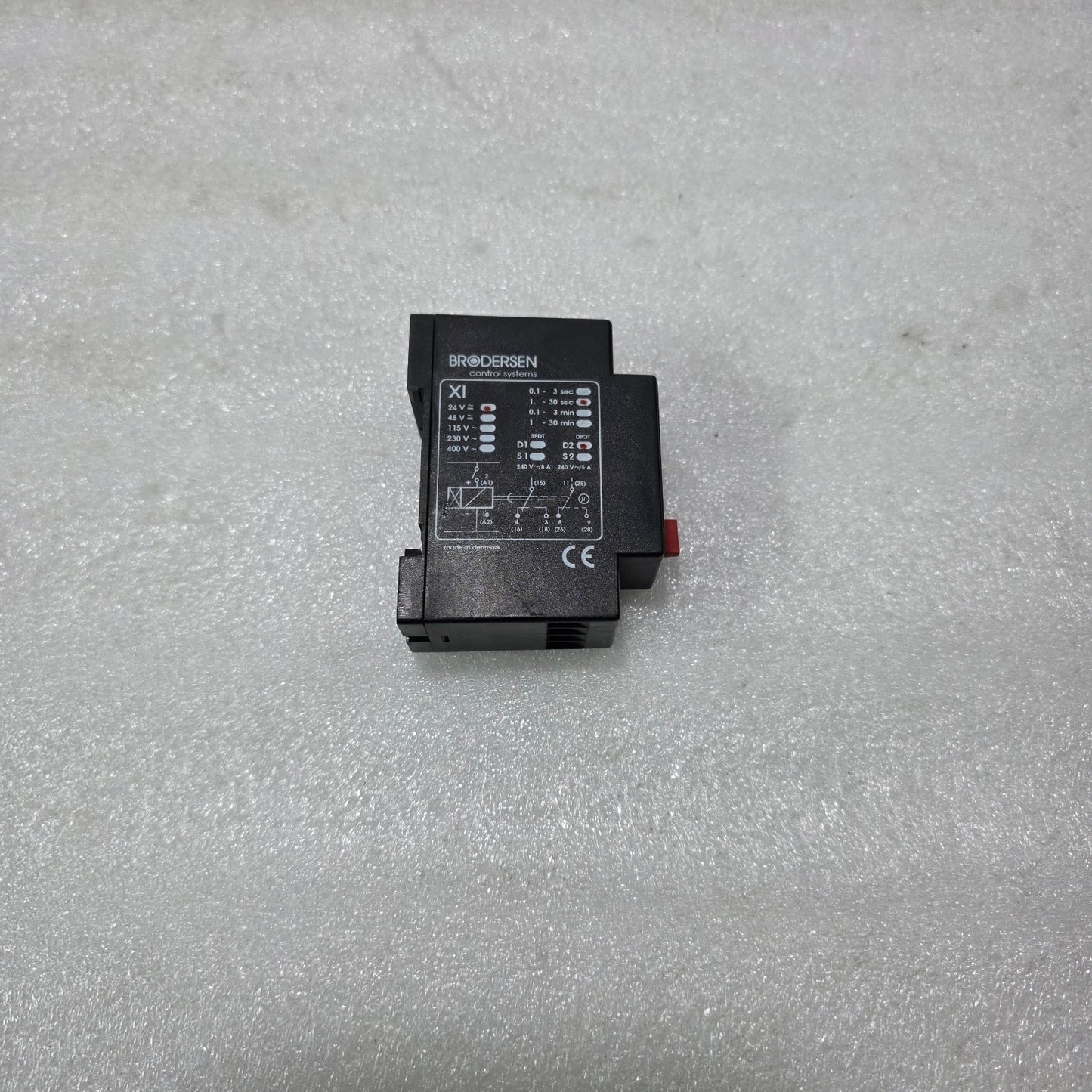 BRODERSEN XI TIME RELAY TIMER MODULE 24V AC/DC| DPDT | 1-30 SEC
