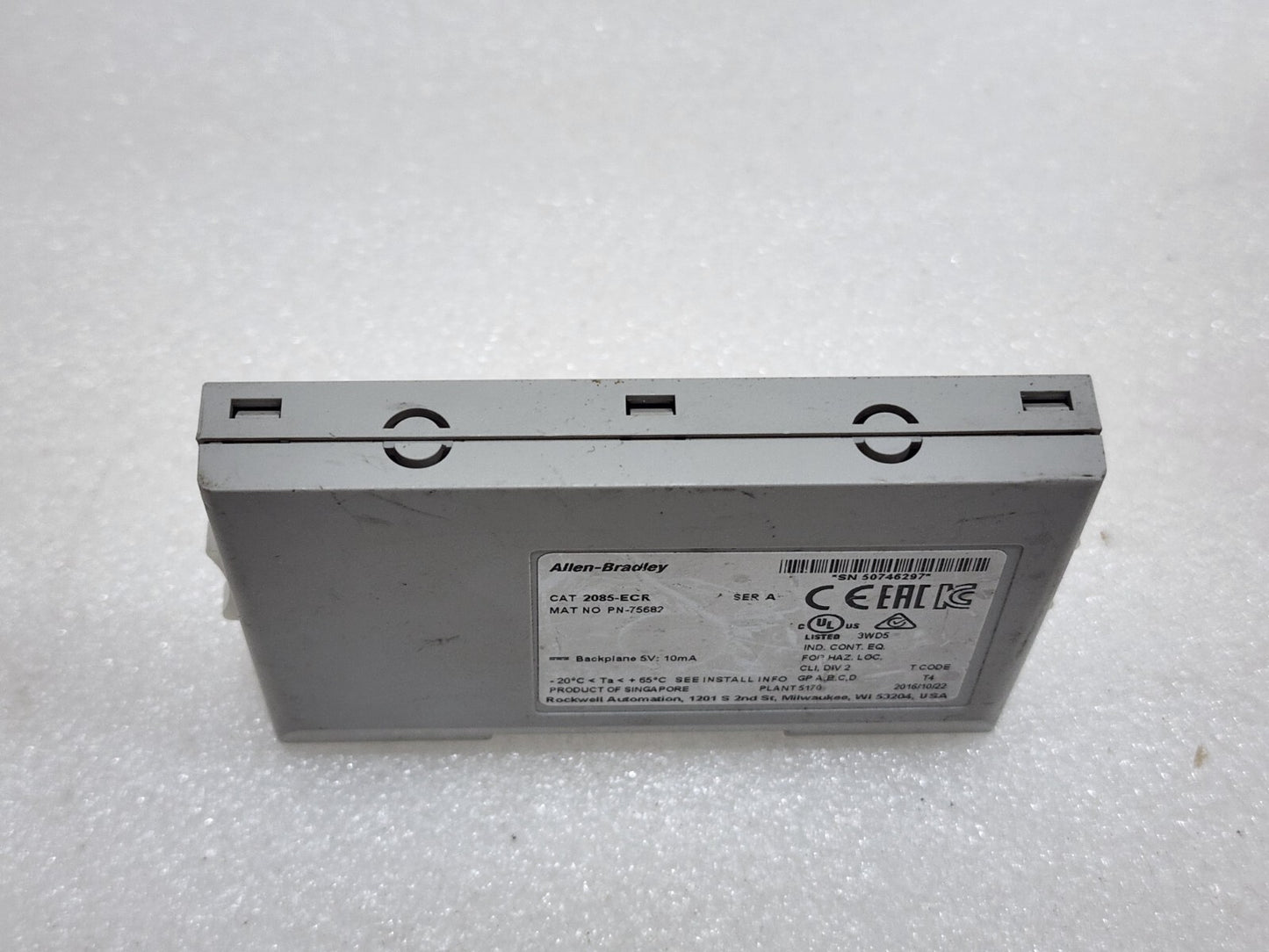 ALLEN BRADLEY CAT 2085-ECR EXPANSION I/O END CAP TERMINATOR