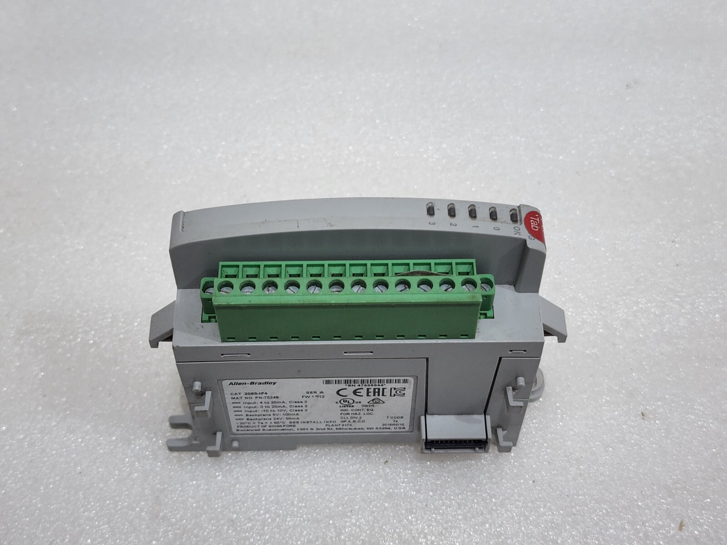 ALLEN BRADLEY CAT 2085-IF4 MICRO 800 ANALOG INPUT MODULE