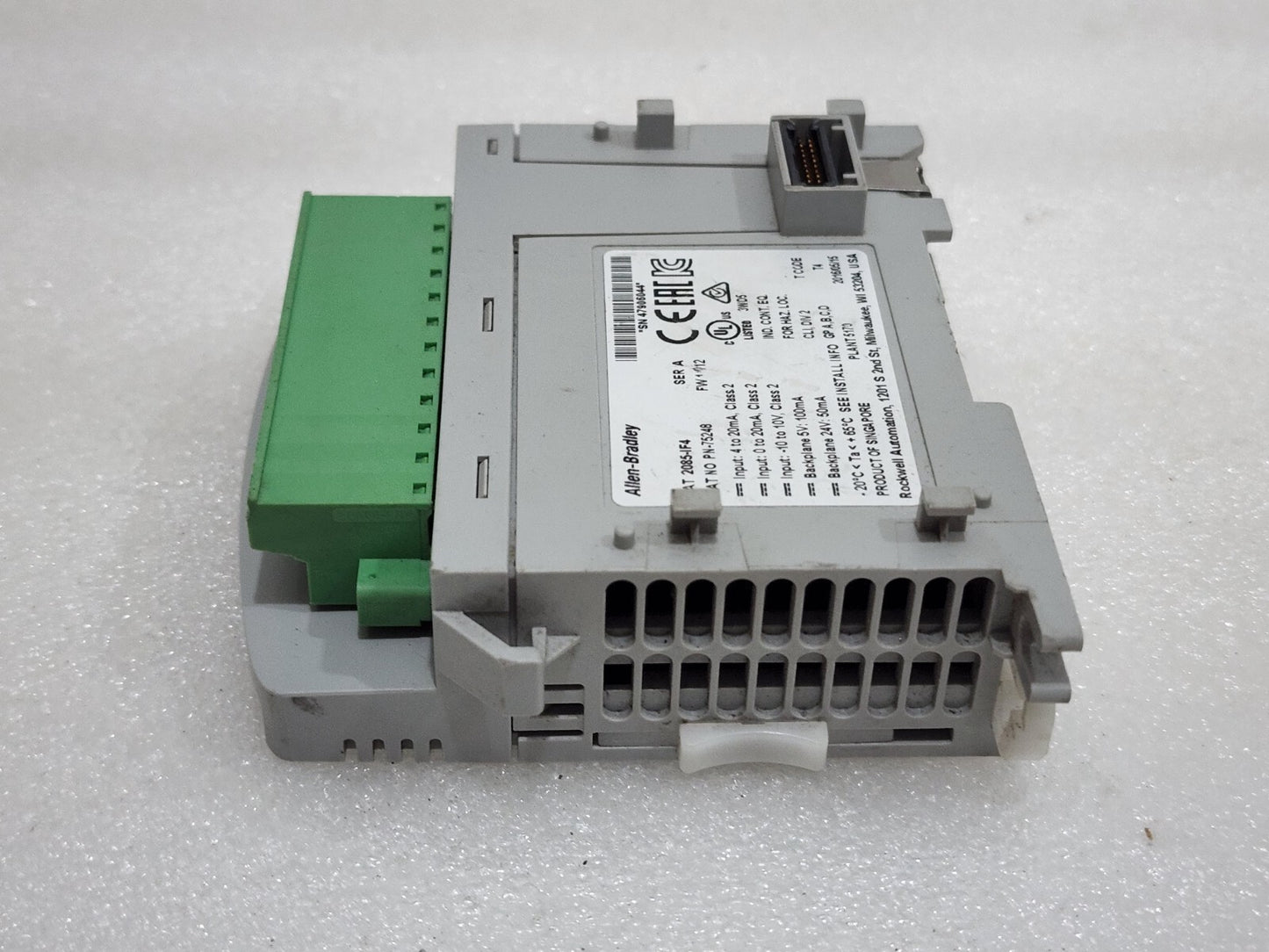 ALLEN BRADLEY CAT 2085-IF4 MICRO 800 ANALOG INPUT MODULE
