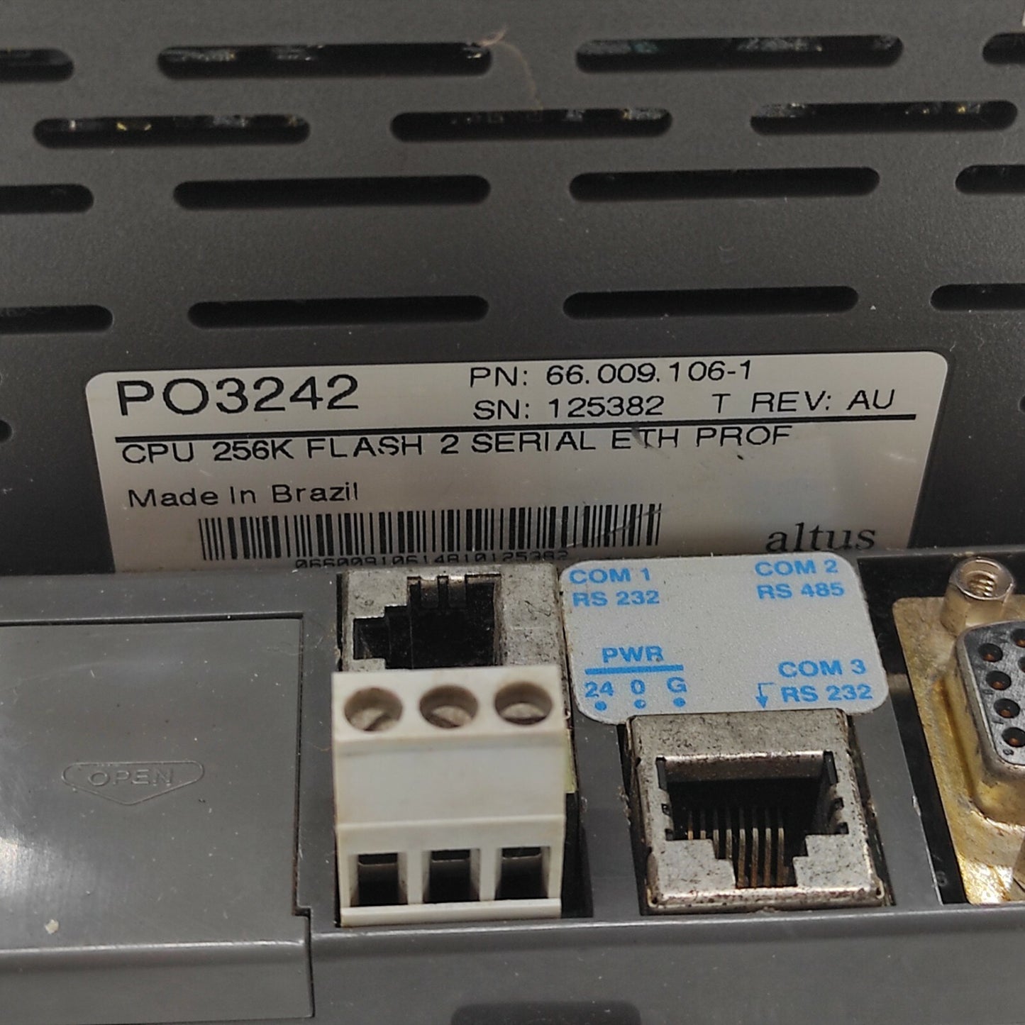 ALTUS PO3242 CPU 66.009.106-1 PO6302 66.009.700-0