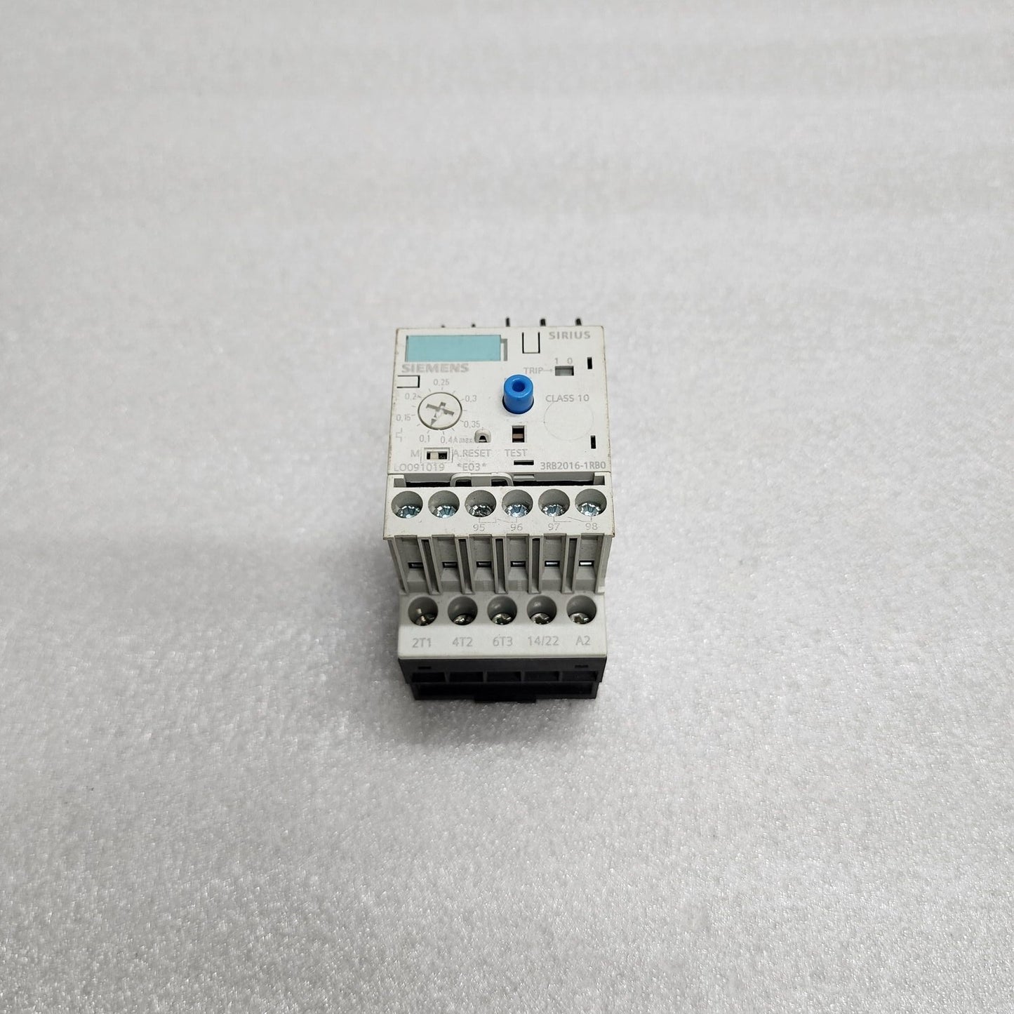 SIEMENS 3RB2016-1RB0 OVERLOAD RELAY 0.1-0.4A