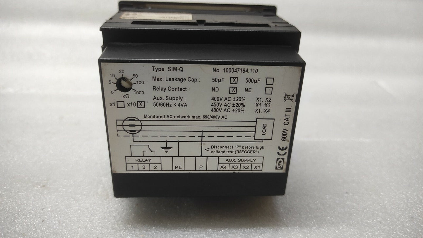 DEIF SIM-Q MEGA OHM METER 100047184.110 400-480V