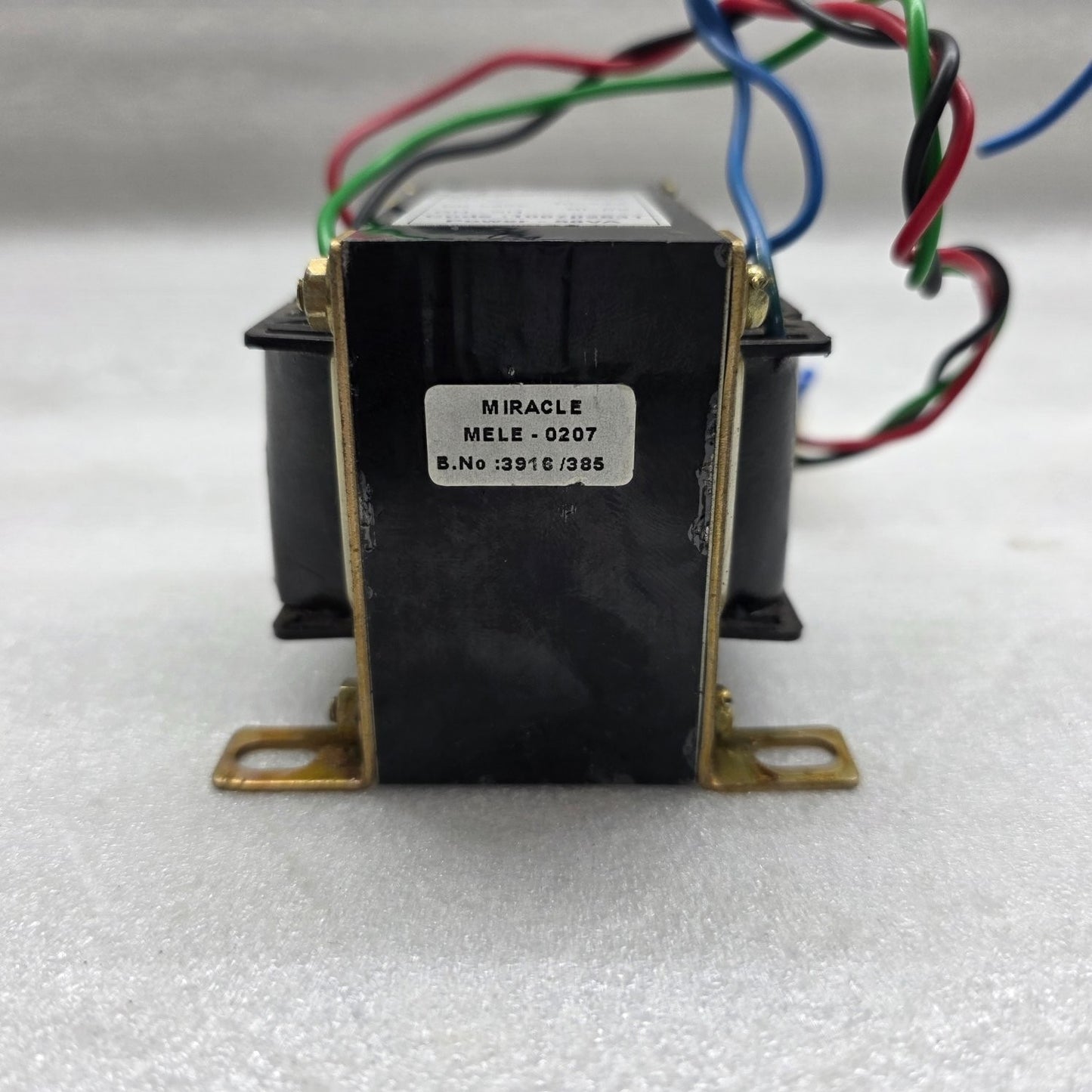 MIRACLE 106702631 58VA POWER TRANSFORMER PRI: RD-0V, BK-230V, GN-SH SEC: BL-23V,