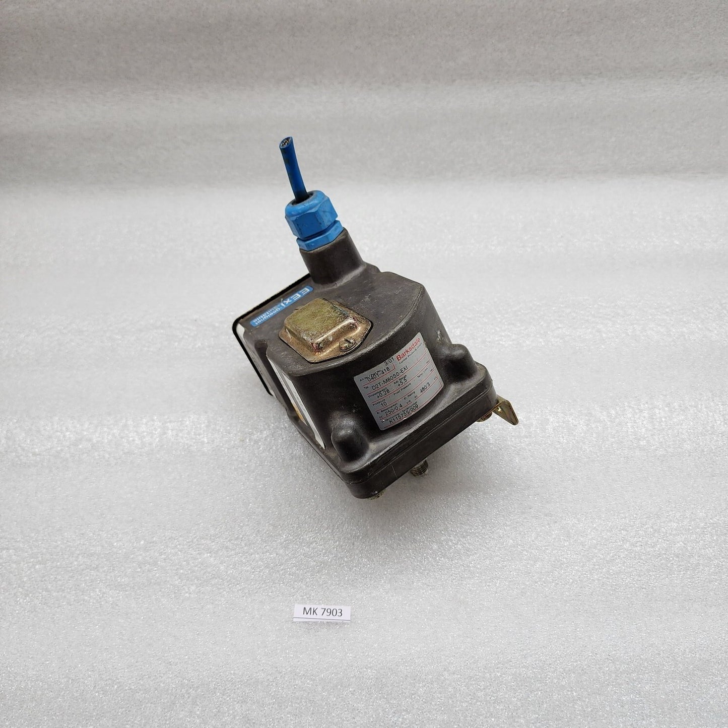 BARKSDALE 0401-418 PRESSURE SWITCH D2T-M80SS-EXI 250VAC/480VAC