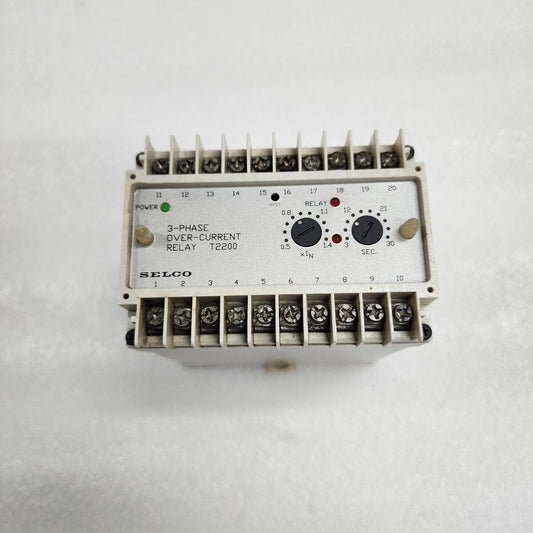 SELCO T2200-02 3-PHASE OVERCURRENT RELAY | 5A | 380 / 440V AC