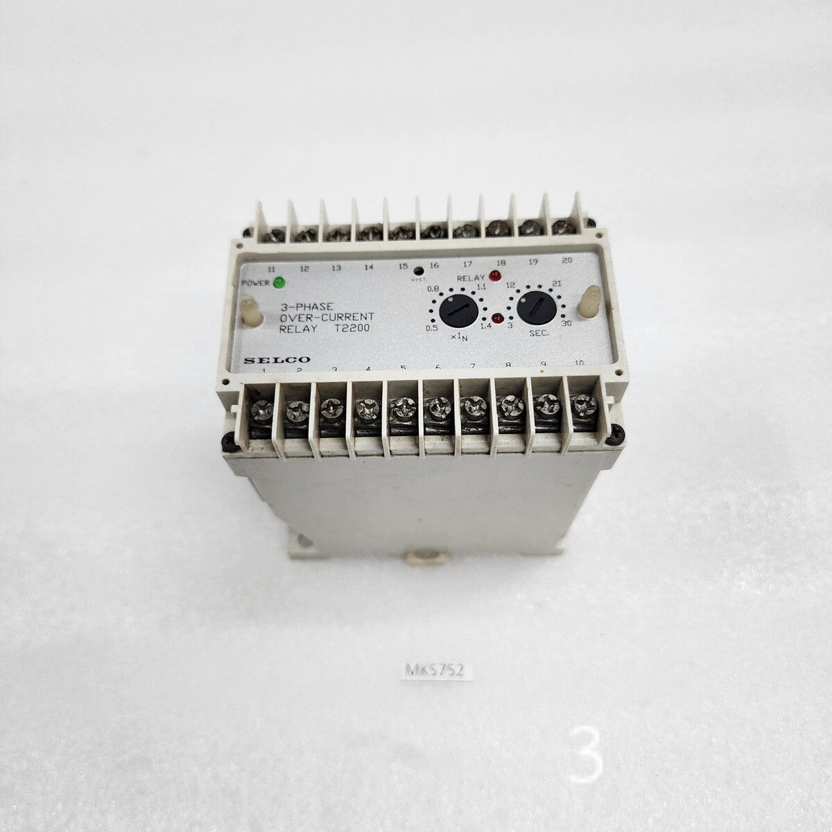 SELCO T2200-02 3-PHASE OVERCURRENT RELAY | 5A | 380 / 440V AC