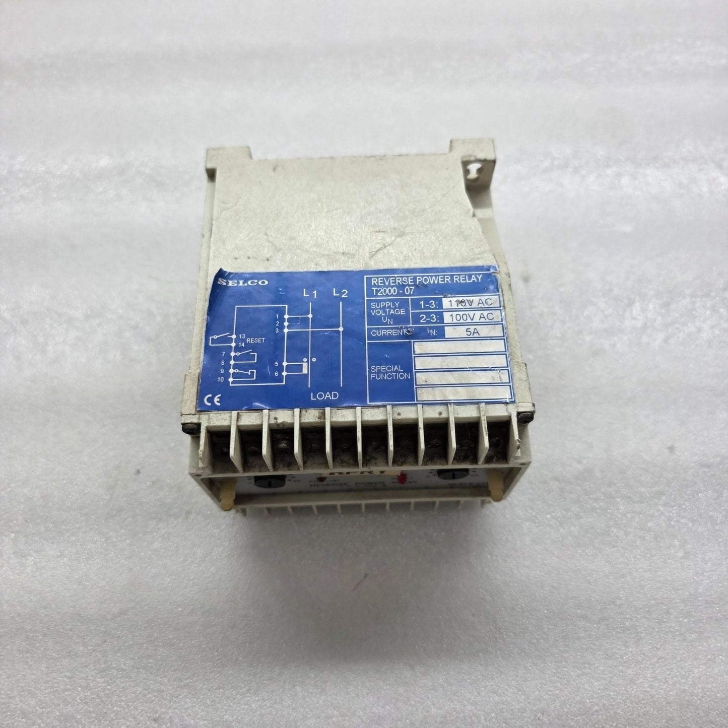 SELCO T2000-07 REVERSE POWER RELAY 100-110VAC