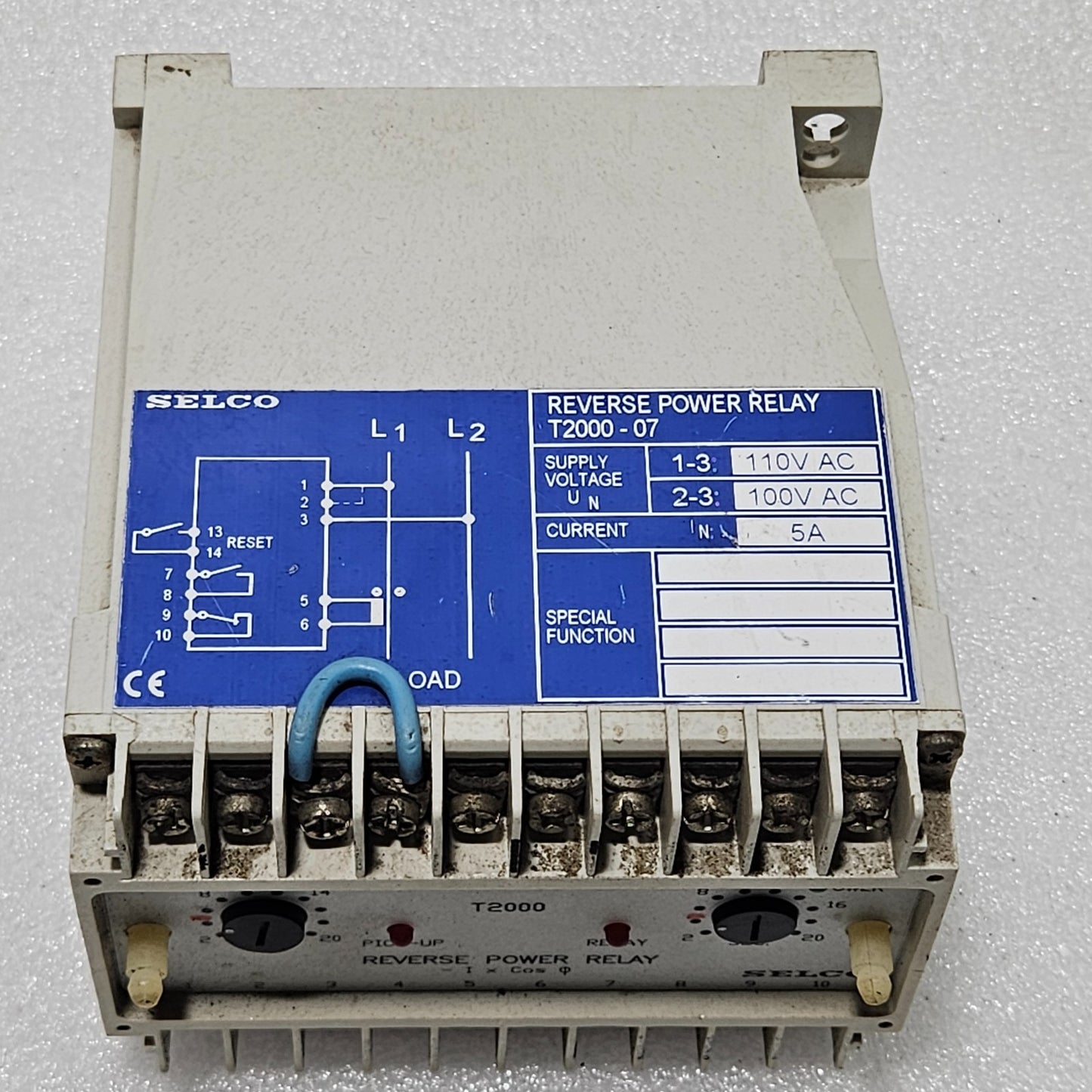 SELCO T2000-07 REVERSE POWER RELAY 100-110VAC