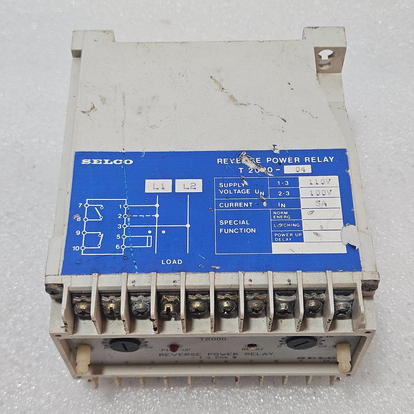 SELCO T2000-04 REVERSE POWER RELAY | 5A | 100 / 110V AC