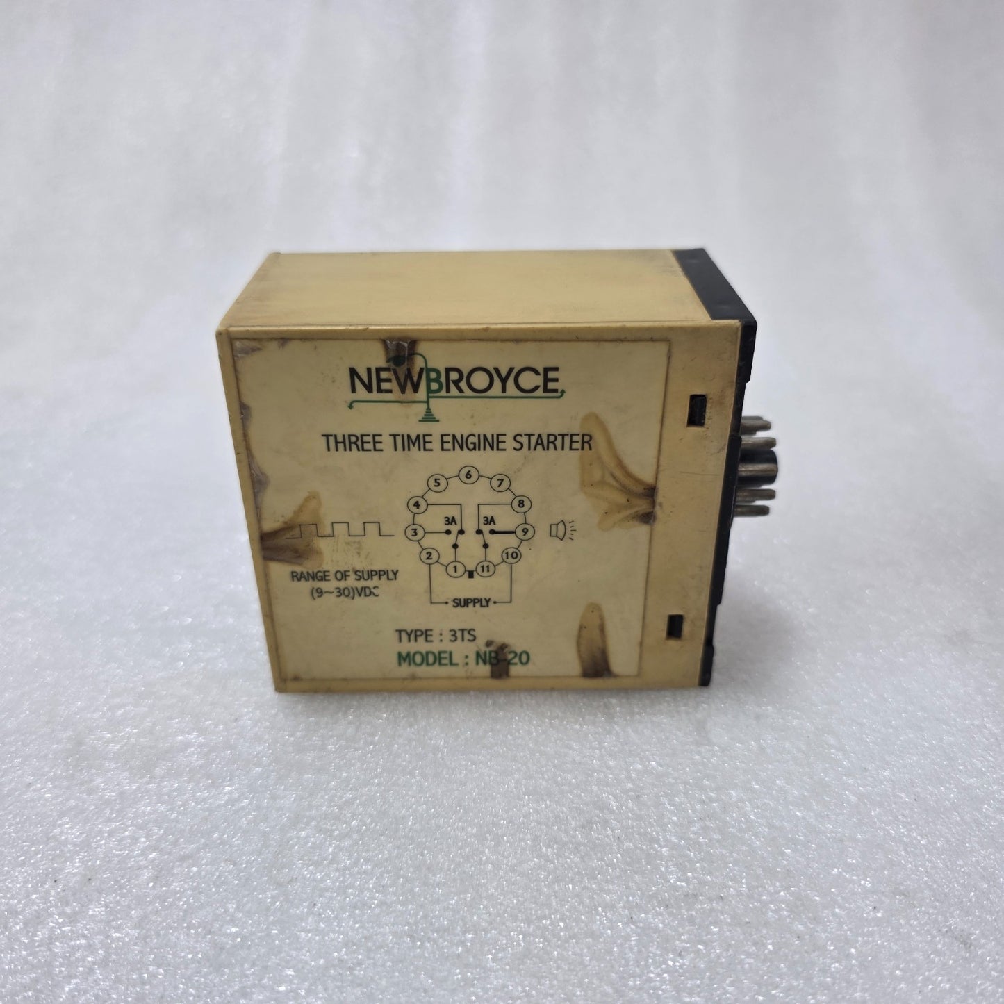 NEWBROYCE NB-20 THREE TIME ENGINE STARTER | 9–30V DC TIMING RELAY CONTROLLER 3TS