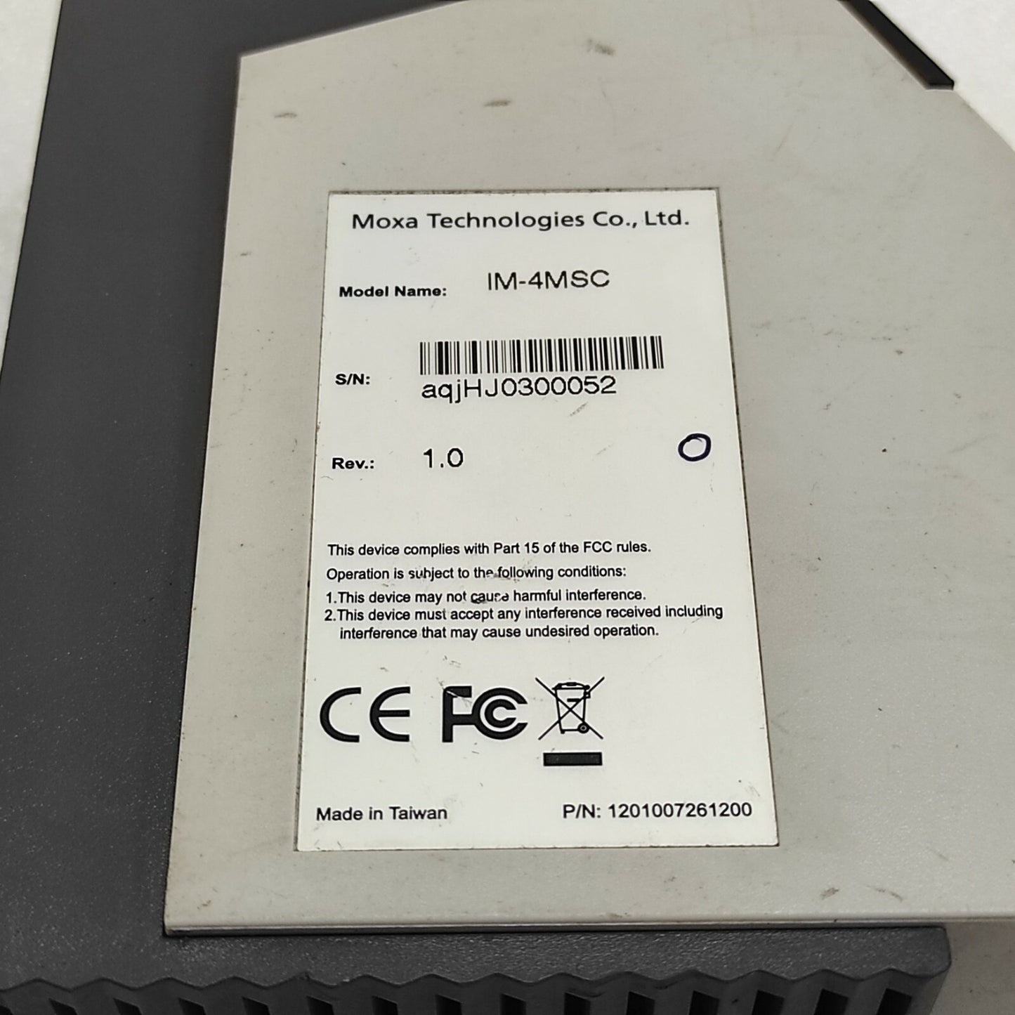 MOXA IM-4MSC ETHERNET INTERFACE MODULE