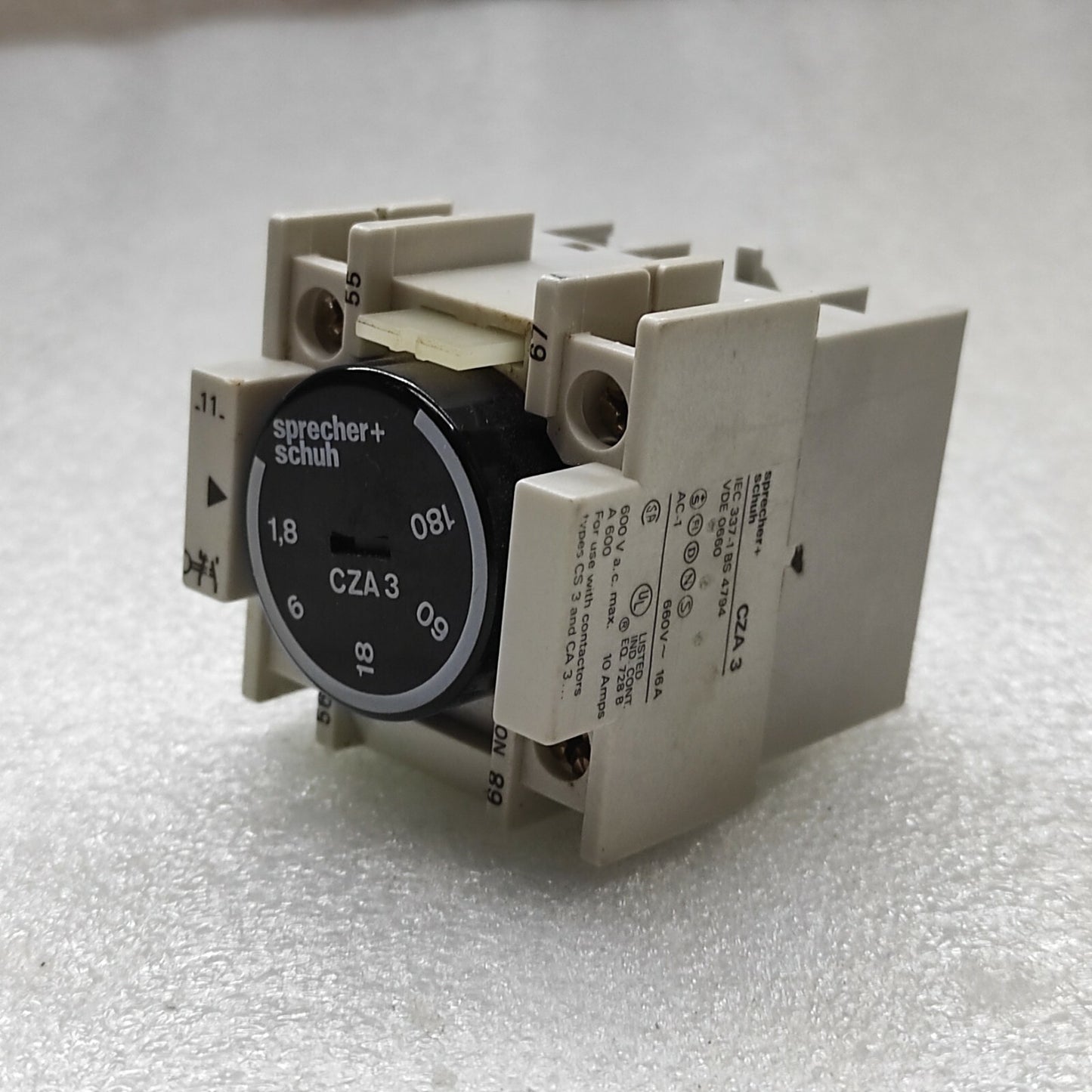 SPRECHER + SCHUH CZA 3 TIME DELAY RELAY 1.8-180SEC