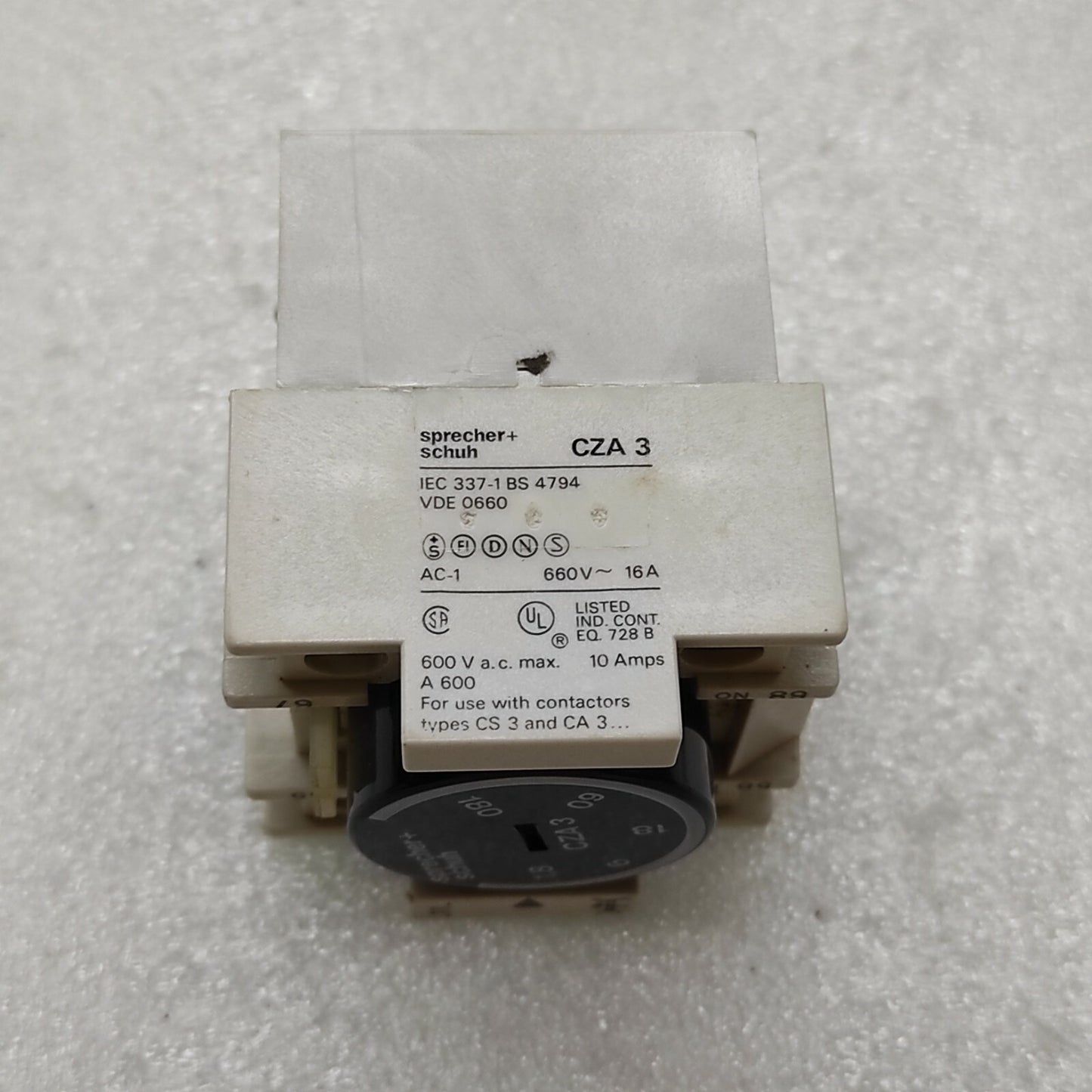SPRECHER + SCHUH CZA 3 TIME DELAY RELAY 1.8-180SEC