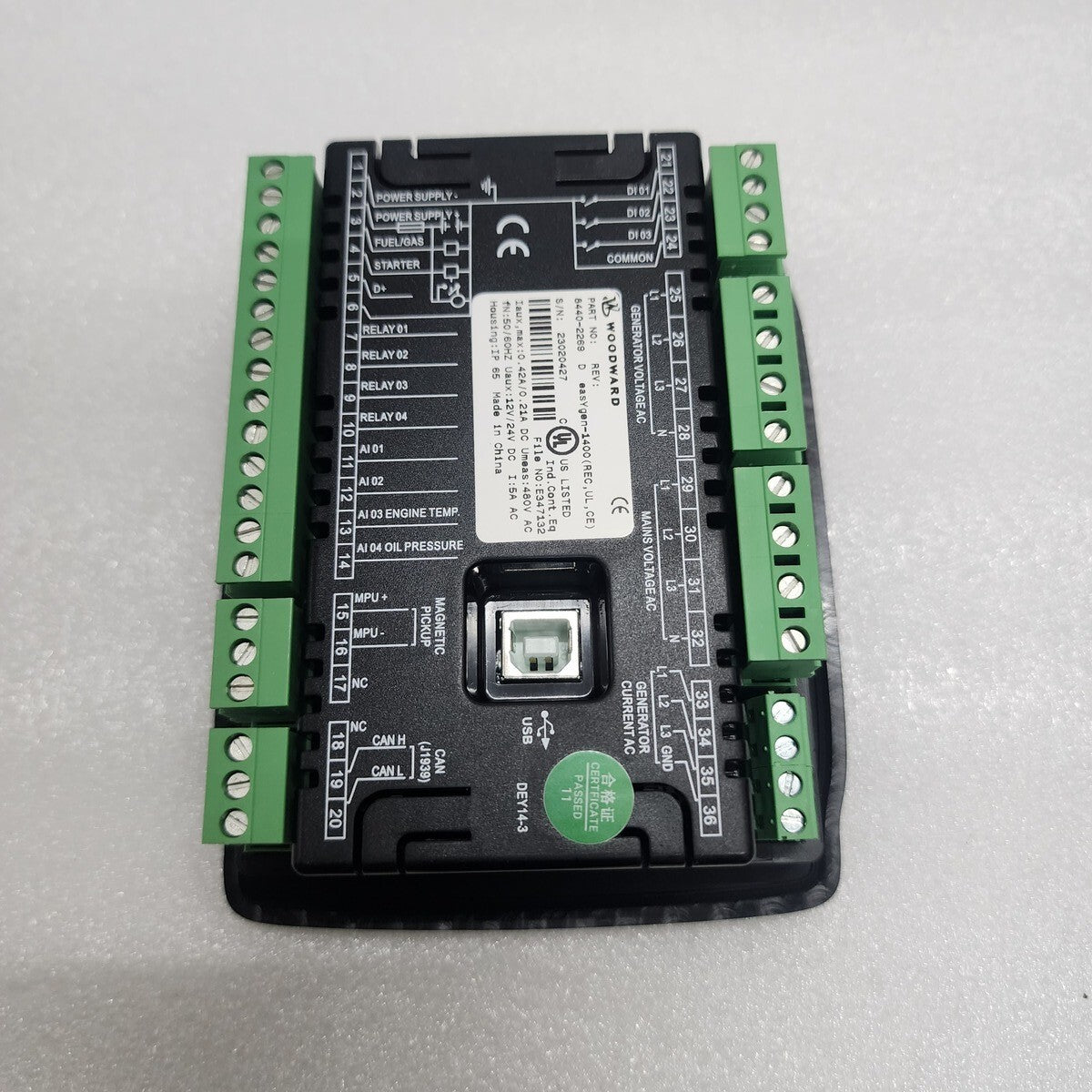 WOODWARD EASYGEN 1400 AMF CONTROLLER 8440-2269 REV D